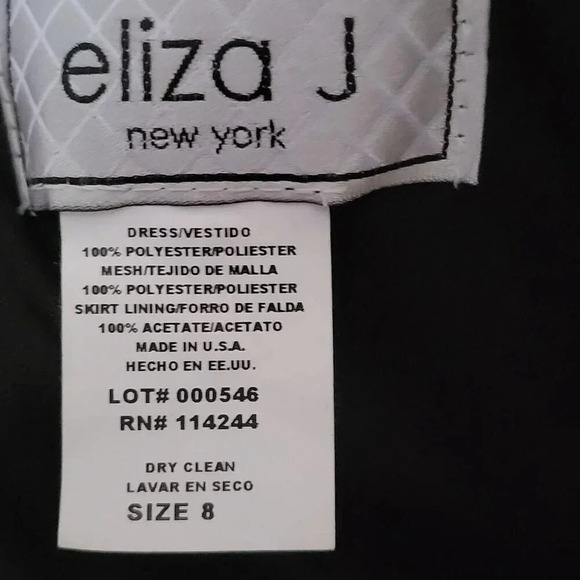 ELIZA J Spaghetti Strap Mesh POLKA DOT Dress Size 8 - Picture 6 of 7